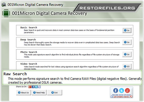 Restore Digital Camera Files