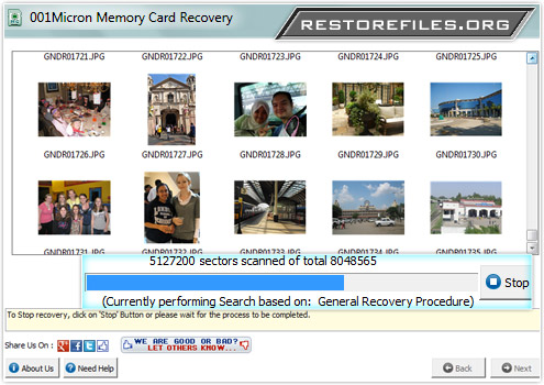 Memory Card Files Restore Screenshots