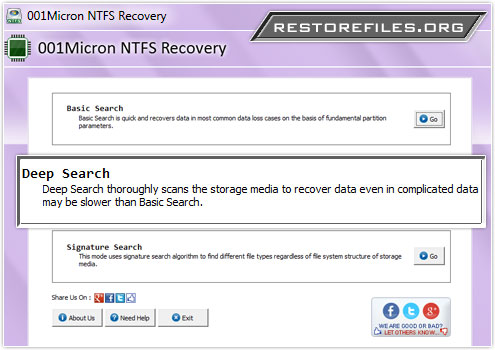 Restore NTFS Partition