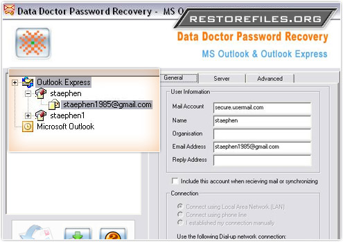 Outlook Password Restore