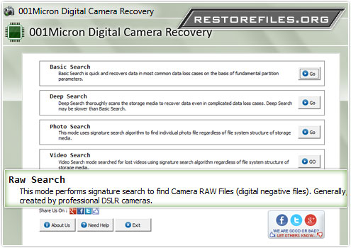 Digital Camera Restore