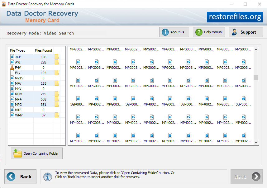 Open Contaning folders