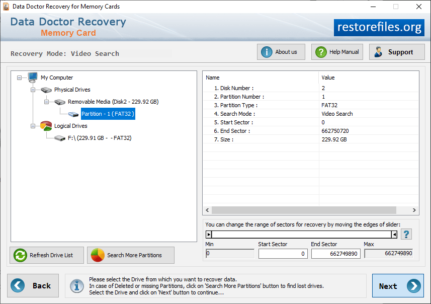 Select Partition Mode