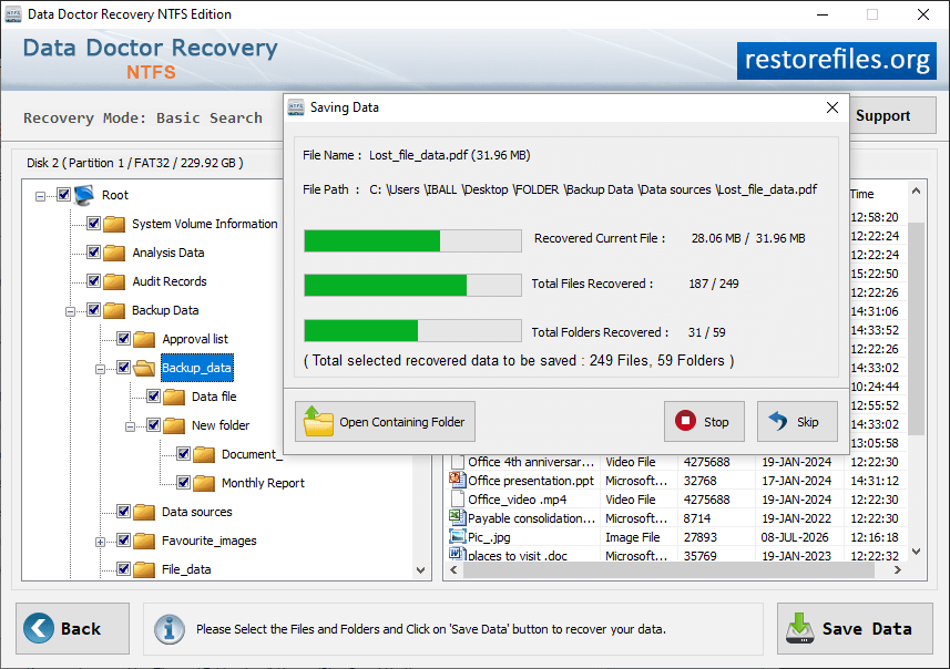 NTFS Partition Restore NTFS Partition Restore