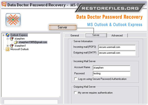Outlook Password Restore 