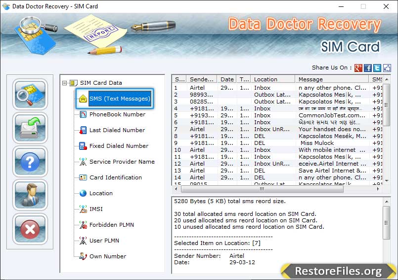 Sim Card Restore