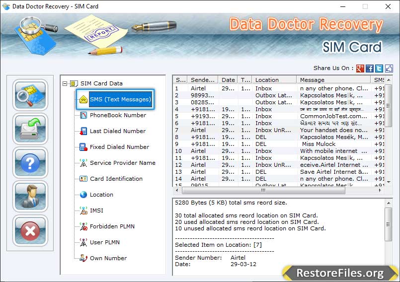 Sim Card Restore