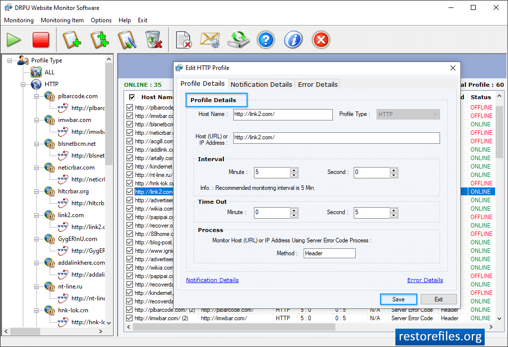 Website Monitoring Tool